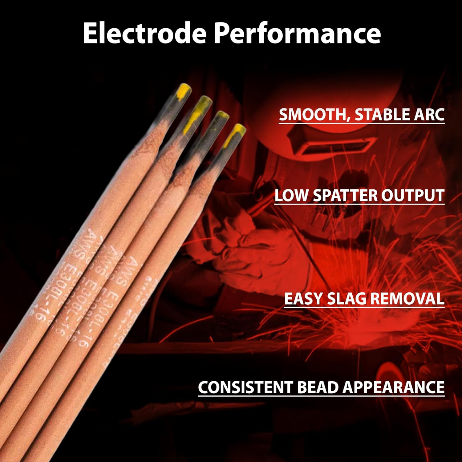 E308L-16 Stainless Stick Welding Electrodes, 1/8 in (3.2 mm) x 14 in (350 mm), 2 lb (1 kg) Box - 308L Low Carbon, All Position, AC/DC Compatible - Image 2